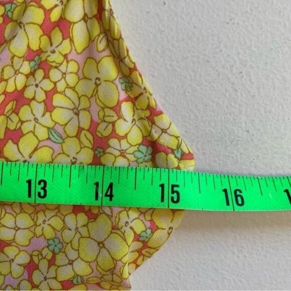 Wild Fable Slip Dress Size Medium Sleeveless Vibrant Yellow Floral NWT - Picture 12 of 16
